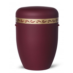 Biodegradable Cremation Ashes Funeral Urn / Casket – SWIRL PATTERN (RED) 